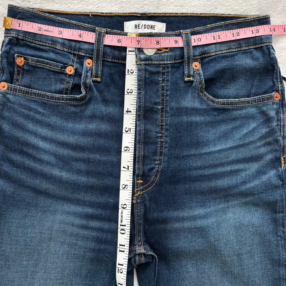 RE/DONE 70s High Rise Stove Pipe Straight Leg Button Fly Jean--NWT—26 - Picture 13 of 14
